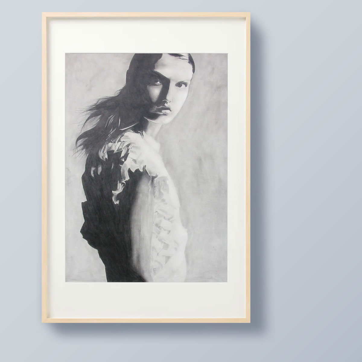 Jeremie Cornelissen pencil portrait Angela Lindvall