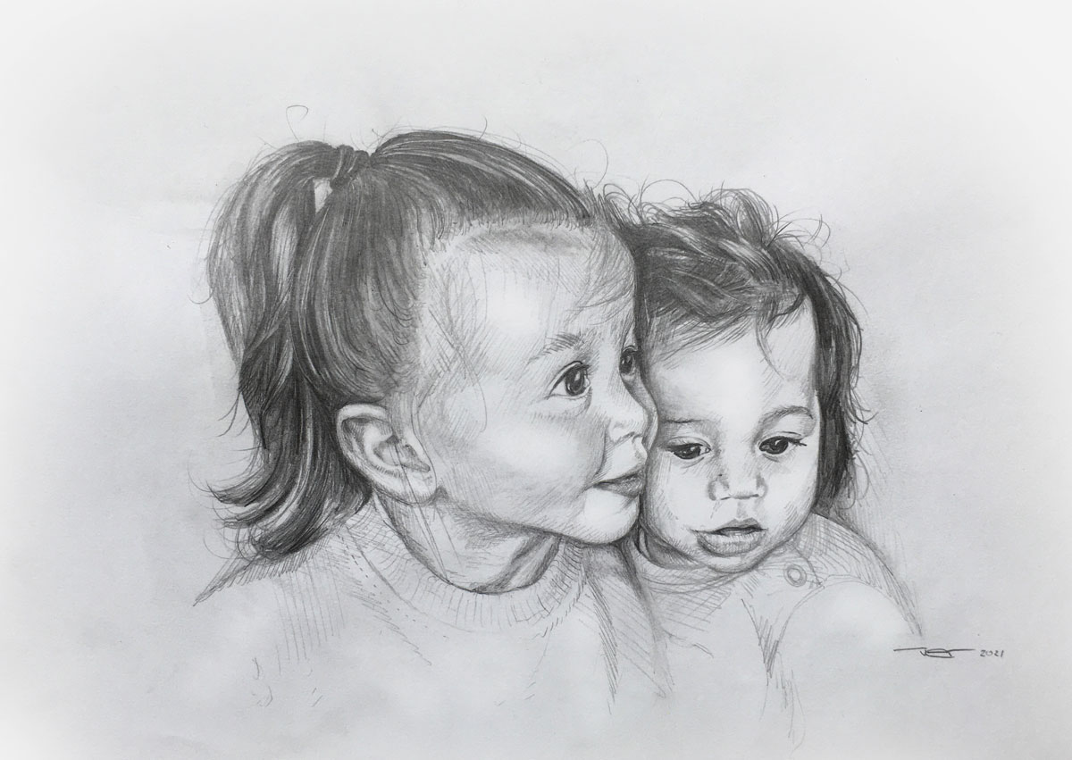 Portret van kleinkinderen