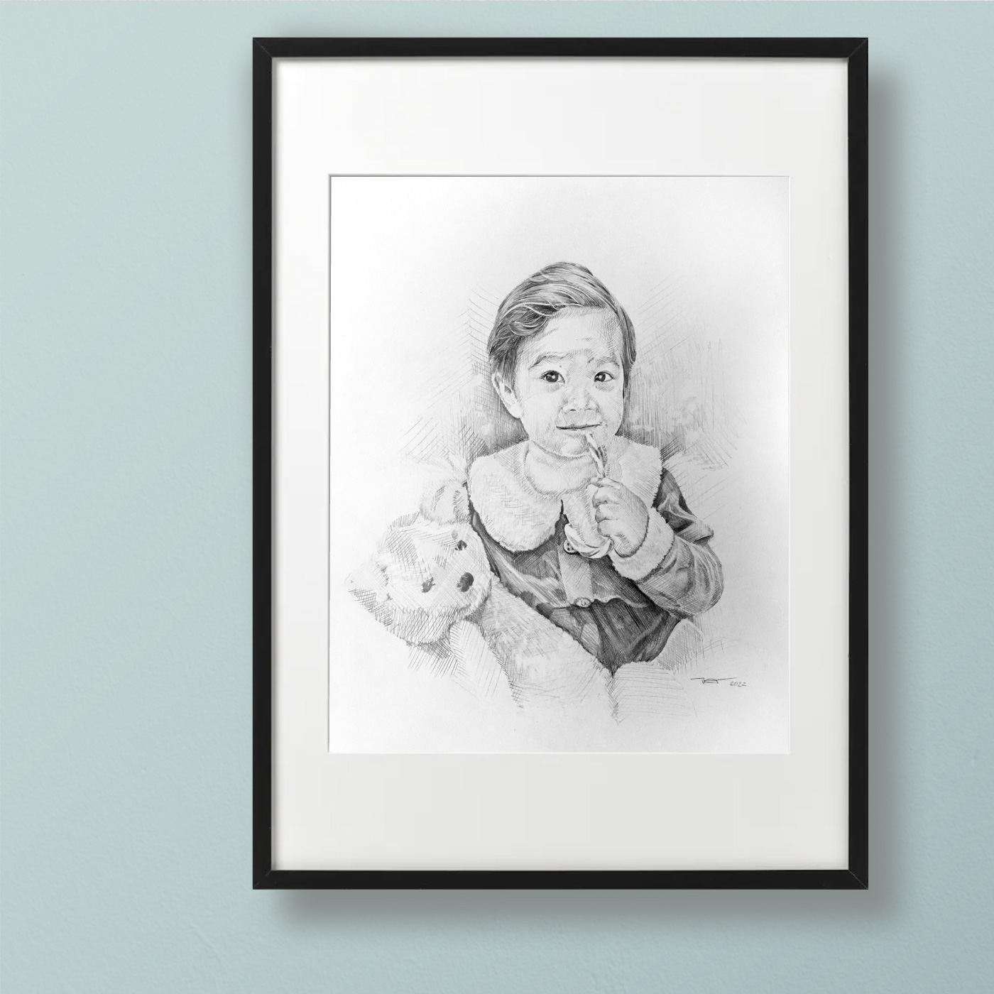 Portrettekening laten maken van baby